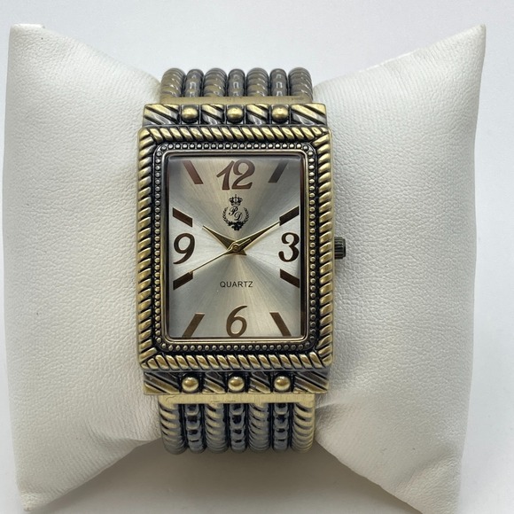 Premier Designs Accessories - Premier Designs Women's Watch 30mm Brass Tone Tank Cuff New Battery 6.5"